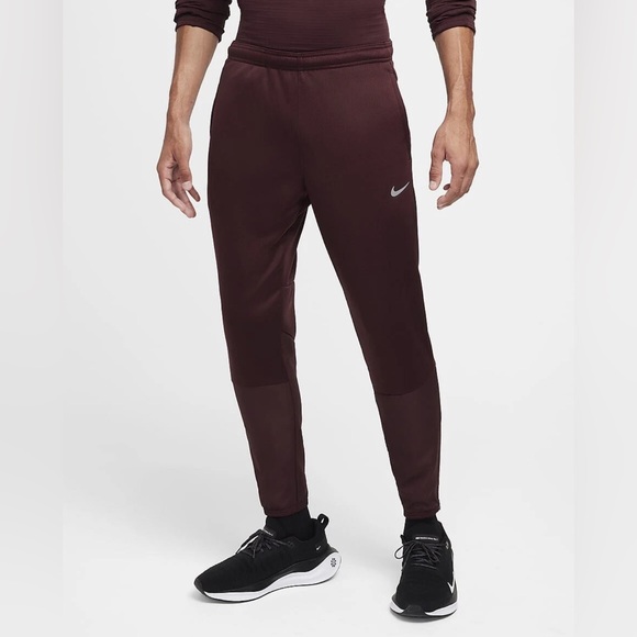 NEW Nike MENS LARGE Sphere Challenger Therma-FIT Running Pants Maroon Sweatpants - Picture 1 of 4